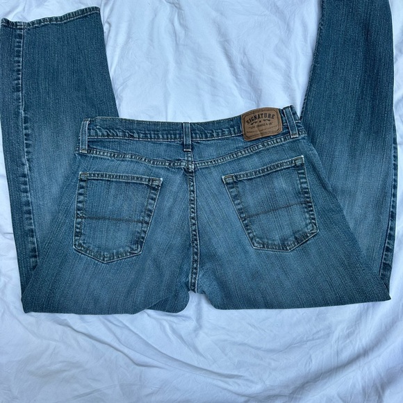 LEVI’S Signature Men's Dark Blue Straight Jeans Size 34/30 Dadcore - Picture 8 of 10